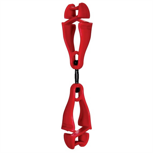 Ergodyne 3420 Red Swivel Glove Clip Holder - Dual Clips