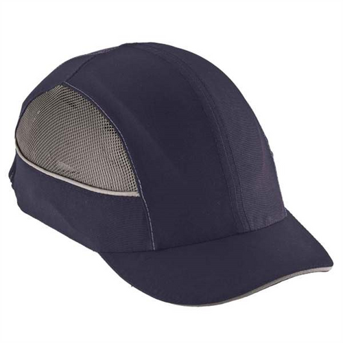 Ergodyne 8960 Short Brim Navy Bump Cap w/ LED Lighting Tech