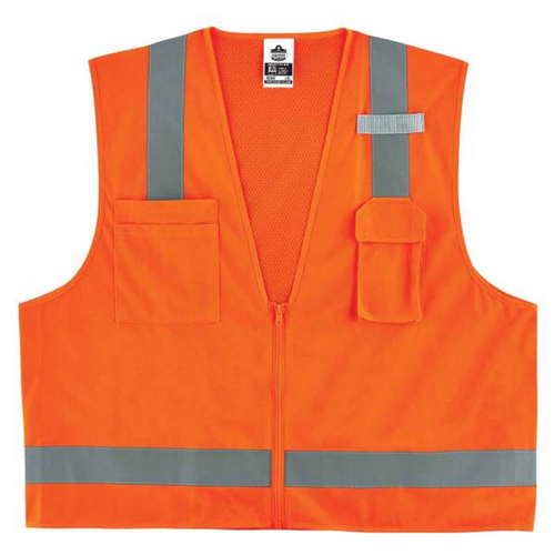 Ergodyne 8249Z 2XL/3XL Orange Type R Class 2 Surveyors Vest