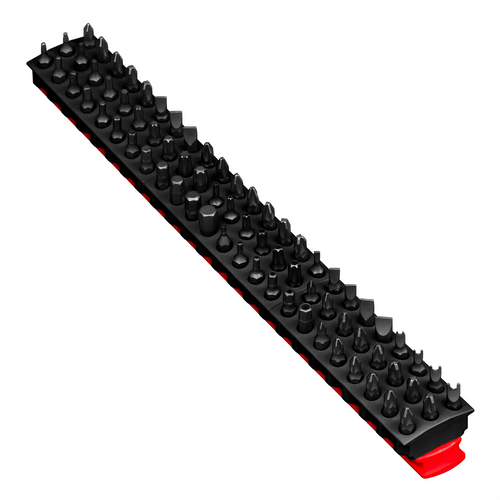 Ernst Mfg. 13" 72 Tool Magnetic Bit Bar - Red/Black