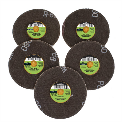Forney Industries Quick Change Sanding Disc, 80 Grit, 3 in (5-pack of Forney 71748)