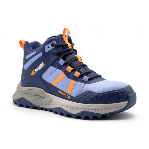 Avenger Aero Trail Mid - Women's - CT|EH|SR|SF|WP - Light Blue / Grey - Size: 6 - D - (Regular)