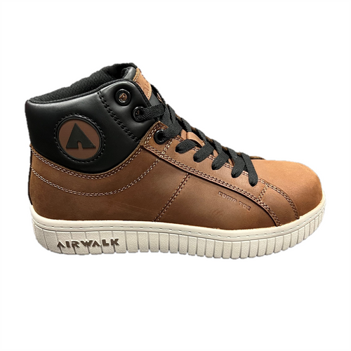 Airwalk AIRWALK - SD10 DEUCE MID Series - Women's Mid Top Shoe - SD10|CT|SR - Black/Brown/Dark Gray - Size: 9.5M Airwalk AIRWALK - SD10 DEUCE MID Series - Women's Mid Top Shoe - SD10|CT|SR - Black/Brown/Dark Gray - Size: 9.5M