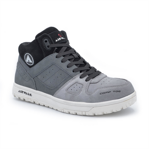 Airwalk AIRWALK - MONGO MID Series - Men's Mid Top Shoe - CT|EH|SR - Gray/White - Size: 10W