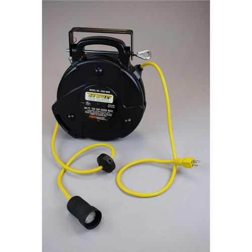 General Manufacturing MID-SIZE POWER SUPPLY REEL 15AMP 40' 12/3 CORD, SINGLE OUTLET W/BOOT General Manufacturing MID-SIZE POWER SUPPLY REEL 15AMP 40' 12/3 CORD, SINGLE OUTLET W/BOOT