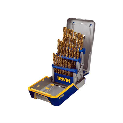 Hanson 29PC DRILL BIT INDUSTRIAL SET CASE, TIN COATED Hanson 29PC DRILL BIT INDUSTRIAL SET CASE, TIN COATED