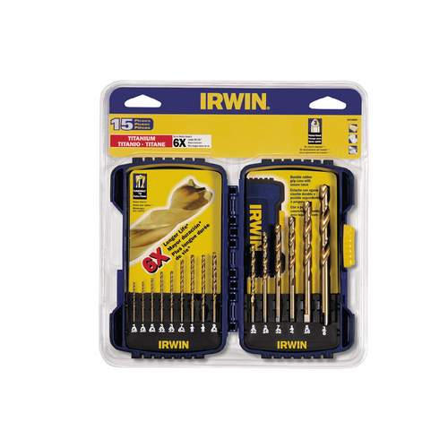 Hanson Drill Bit 15 Pc. TiN TURBOMAX Pro Set Hanson Drill Bit 15 Pc. TiN TURBOMAX Pro Set