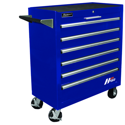 Homak Manufacturing H2PRO Series 36" 6-Drawer Roller Cabinet, Blue Homak Manufacturing H2PRO Series 36" 6-Drawer Roller Cabinet, Blue