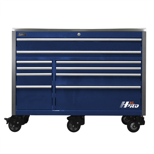 Homak Manufacturing 60 in. HXL 10-Drawer Roller Cabinet - Blue