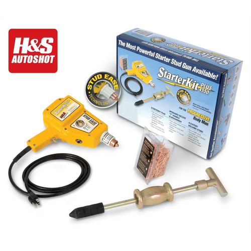 H&S AutoShot UNI-4550 Uni-Spotter STARTER PLUS Spot Weld Kit Includes Stud Gun, Slide Hammer and Studs H&S AutoShot UNI-4550 Uni-Spotter STARTER PLUS Spot Weld Kit Includes Stud Gun, Slide Hammer and Studs