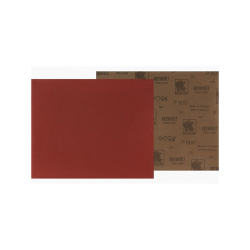 Indasa USA,Inc. Medallion 7-2500 Rhynowet Red Line XL Half Sanding Sheet, 9 in L x 5-1/2 in W, 2500 Grit