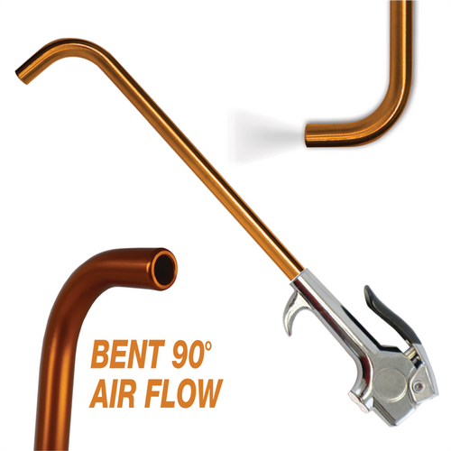 Innovative Products of America&reg; The Air-Bender&reg; Blow Gun reaches hard-to-access areas with a focused, high-pressure, 90&deg; angle output