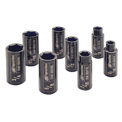 Ingersoll Rand 3/8" SAE DEEP SOCKET SET, 8 PIECE
