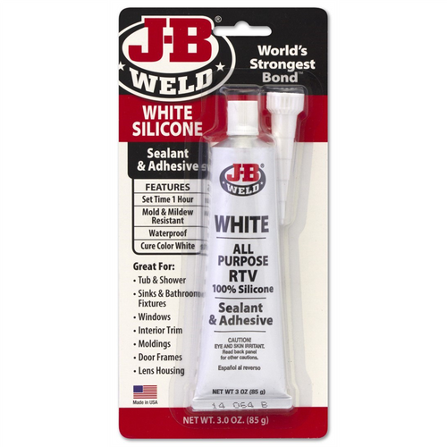 J B Weld J-B Weld 31312 White All-Purpose RTV Silicone Sealant and Adhesive - 3 oz.