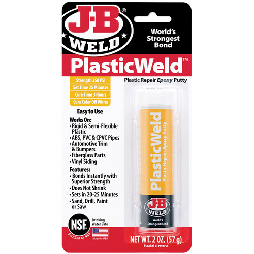 J B Weld J-B Weld 8237 PlasticWeld Plastic Repair Epoxy Putty - 2 oz. J B Weld J-B Weld 8237 PlasticWeld Plastic Repair Epoxy Putty - 2 oz.