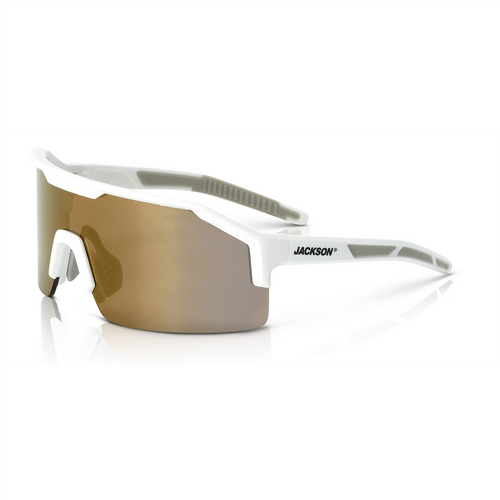 Jackson Safety  Safety Glasses - MAXVIEW Series - Gold Mirror Lens - White Frame - Hardcoat Anti-Scratch
