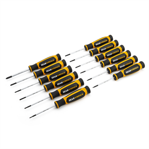 GearWrench 12 Piece Phillips/Slotted/Torx Mini Dual Material Screwdriver Set