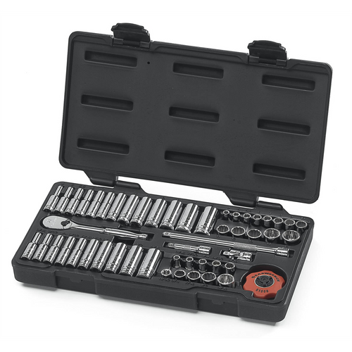 GearWrench 51 Piece 1/4 Inch Drive 12 Point Standard & Deep SAE/Metric Mechanics Tool Set