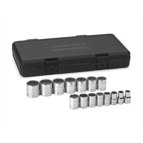GearWrench 15 Piece 1/2 Inch Drive 12 Point Standard SAE Socket Set