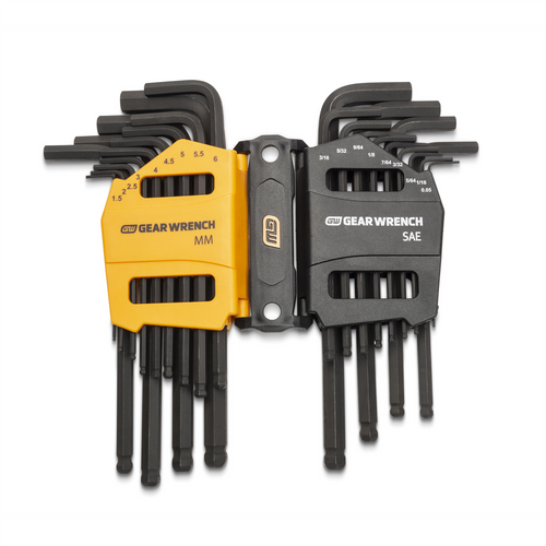 GearWrench 26 Piece SAE/Metric Ball End Long Arm Hex Key Set