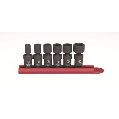 GearWrench 6 Piece 1/4 Inch Drive 6 Point Standard Universal Impact SAE Socket Set