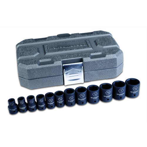 GearWrench 12 Piece 1/2 Inch Drive 6 Point Standard Impact SAE Socket Set
