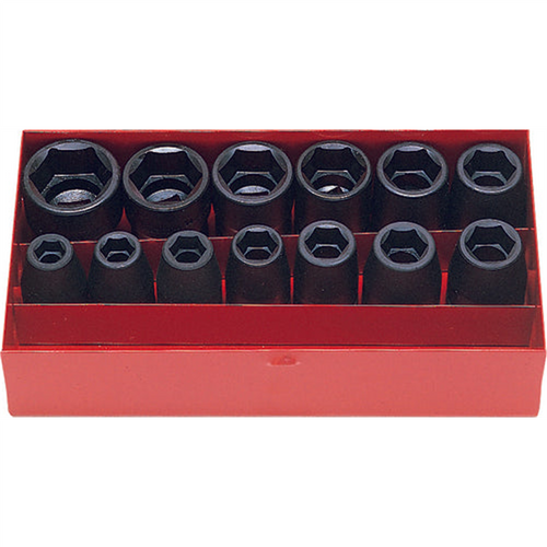 Ko-ken USA 14241M 1/2 Sq. Dr. 13 Piece Impact 6-Point Socket Set  10-27mm