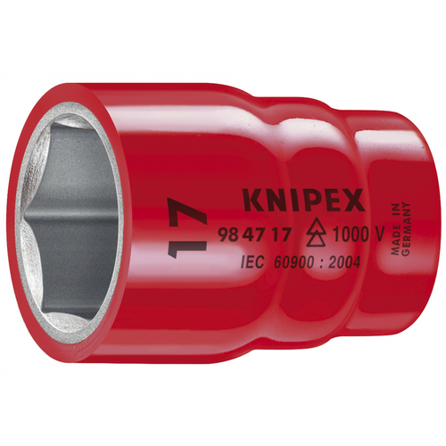 KNIPEX HEX SOCKET, 1/2IN-1,000V INSLTD 22 MM