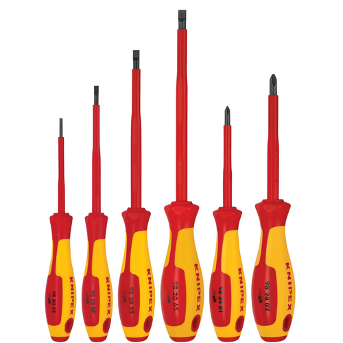 KNIPEX 6 Pc Screwdriver Set-1000V Insulated KNIPEX 6 Pc Screwdriver Set-1000V Insulated