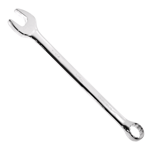 K Tool International Wrench 1-1/4 Inch Combination Hi Polish 12 Point 15 Degree