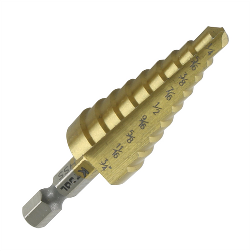 K Tool International Step Drill Bit 1/4"-3/4"