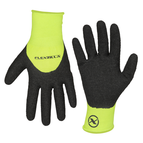 Legacy Manufacturing Flexzilla® Pro 3/4 Crinkle Latex Dip Gloves, Crinkle Latex Palm, Black/ZillaGreen™, XL Legacy Manufacturing Flexzilla® Pro 3/4 Crinkle Latex Dip Gloves, Crinkle Latex Palm, Black/ZillaGreen™, XL