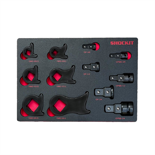 Milton Industries LTI Tool By MIlton Kentucky Kicker Master Set 3/8 Inch-1/2 Inch-3/4 Inch Set in Foam Tray