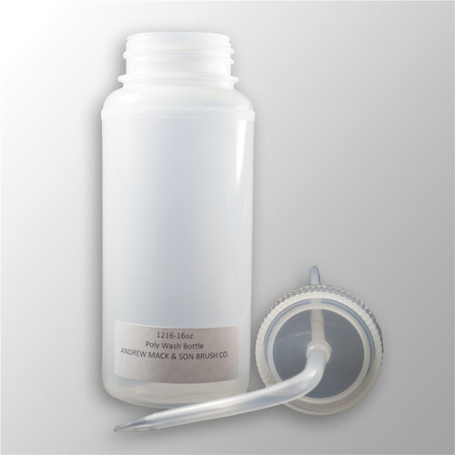 Mack Brushes 1216 Wash Bottle, 16 oz, Polyethylene Mack Brushes 1216 Wash Bottle, 16 oz, Polyethylene