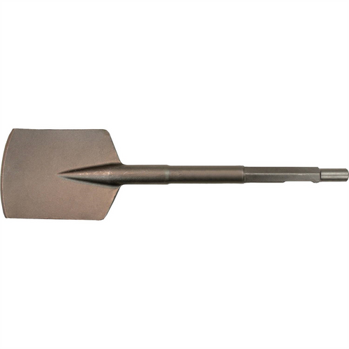 Makita 4-1/2" x 17" Clay Spade, Spline or 3/4" Hex - 21/32