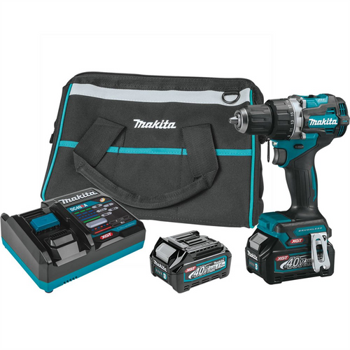 Makita 40V max XGT&reg; Compact Brushless Cordless 1/2" Driver-Drill Kit, 2-speed, var. speed, L.E.D. Light, bag (2.5Ah)