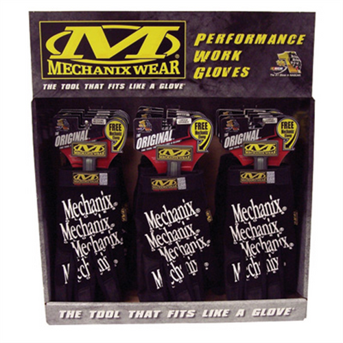 Mechanix Wear 12 Pack Display, Orig/BLK