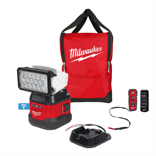 Milwaukee Tool M18 Utility Remote Control Search Light w/ Portable Base Milwaukee Tool M18 Utility Remote Control Search Light w/ Portable Base