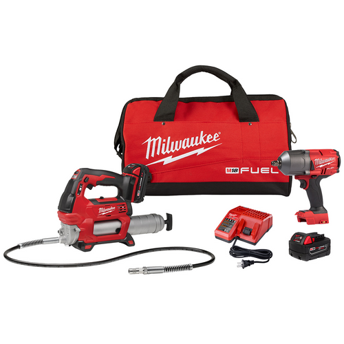 Milwaukee Tool M18 FUEL HTIW w/ Grease Gun Kit Milwaukee Tool M18 FUEL HTIW w/ Grease Gun Kit
