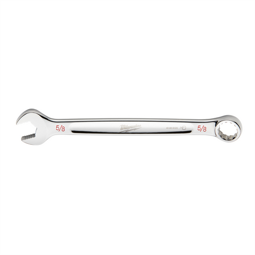 Milwaukee Tool 5/8" SAE Combination Wrench, 12-Point, Steel, Chrome, Ergonomic, I-Beam Handle