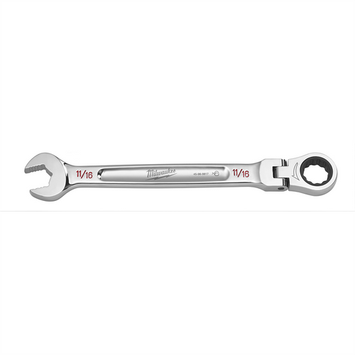Milwaukee Tool 11/16" Flex Head Ratcheting Combination Wrench Milwaukee Tool 11/16" Flex Head Ratcheting Combination Wrench