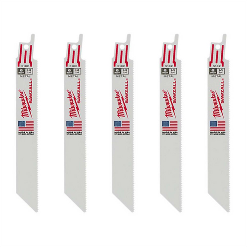 Milwaukee Tool 6" 14 TPI   SAWZALL Blades (5 Pk)