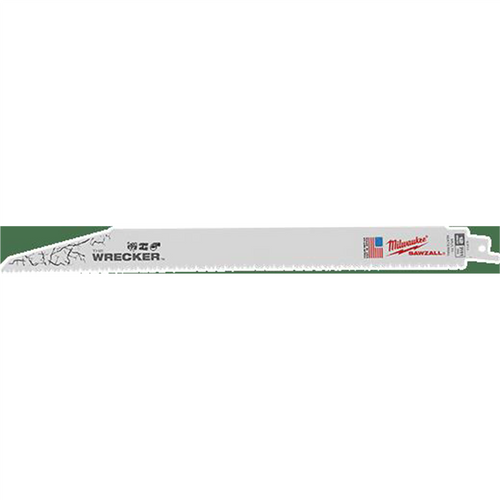 Milwaukee Tool The WRECKER Multi-Material SAWZALL Blade 12" 7/11TPI BULK 100 Milwaukee Tool The WRECKER Multi-Material SAWZALL Blade 12" 7/11TPI BULK 100