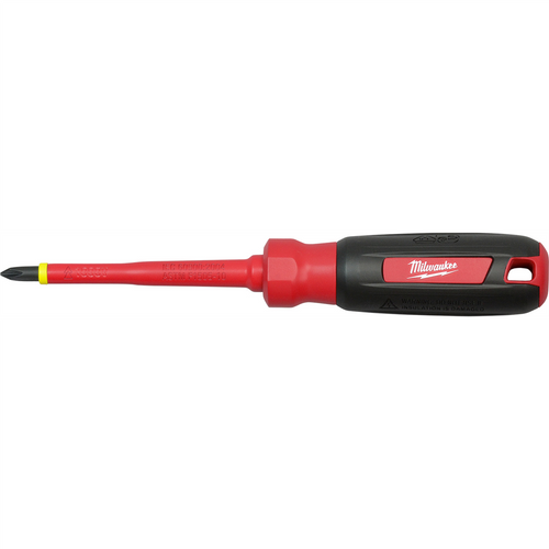 Milwaukee Tool #2 Phillips - 4" 1000V Insulated Screwdriver Milwaukee Tool #2 Phillips - 4" 1000V Insulated Screwdriver