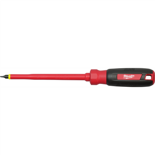 Milwaukee Tool 1/4" Slotted - 6" 1000V Insulated Screwdriver Milwaukee Tool 1/4" Slotted - 6" 1000V Insulated Screwdriver