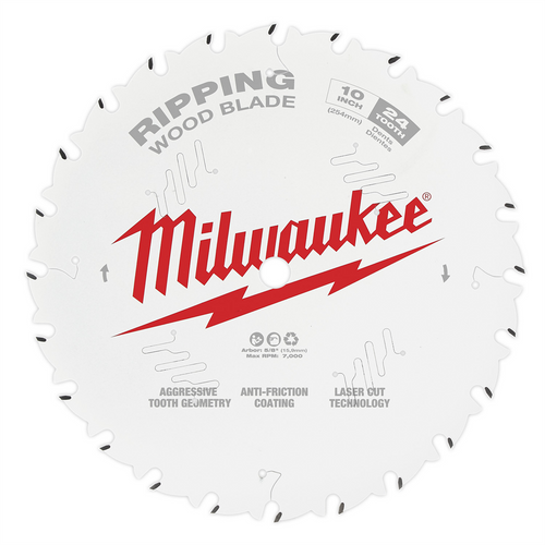 Milwaukee Tool 10" 24T Ripping Circular Saw Blade Milwaukee Tool 10" 24T Ripping Circular Saw Blade