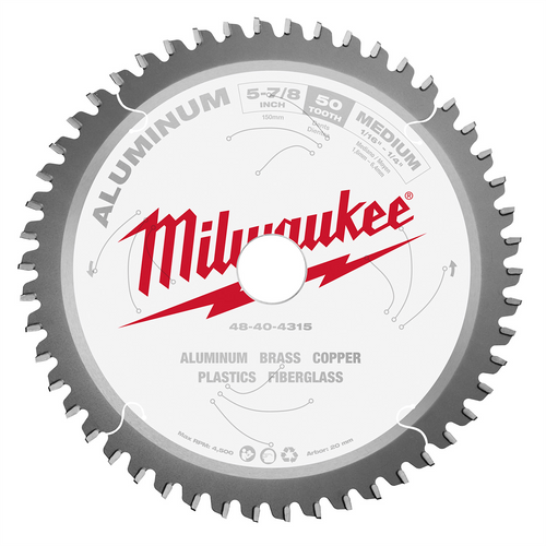 Milwaukee Tool 5-7/8" Aluminum Cutting Circular Saw Blade Milwaukee Tool 5-7/8" Aluminum Cutting Circular Saw Blade