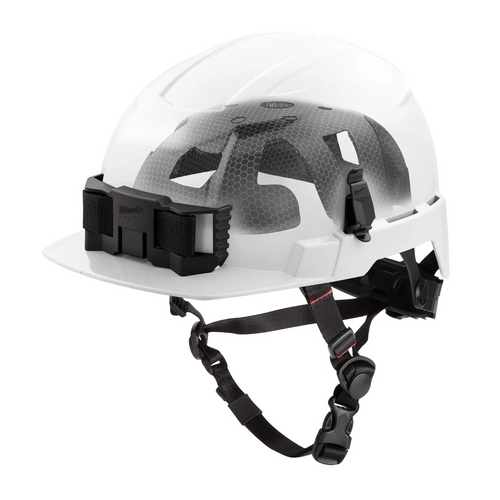 Milwaukee Tool BOLT White Front Brim Safety Helmet with IMPACT ARMOR Liner (USA) - Type 2, Class E
