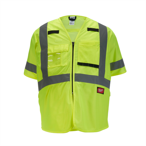 Milwaukee Tool Class 3 High Visibility Yellow Safety Vest - S/M Milwaukee Tool Class 3 High Visibility Yellow Safety Vest - S/M