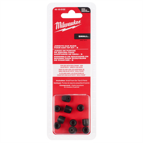 Milwaukee Tool Jobsite Earbuds Foam Ear Tip Kit - S